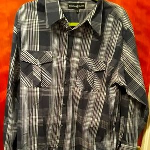 Beverly Hills polo club plaid button shirt xl